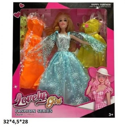 Лялька з нарядами 29см 398U-2 в коробці р.32х4.5х28см