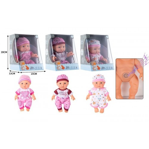 Пупс 25см 1042-1 музичний 3види в коробці р.20х13х15см