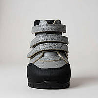 Зимові високі дитячі ортопедичні черевики з натуральної шкіри на липучках 26 р, фото 4