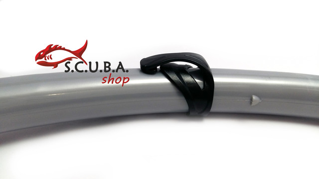 Трубка DOLVOR Travel для плавання з клапаном і фритопом, колір сірий