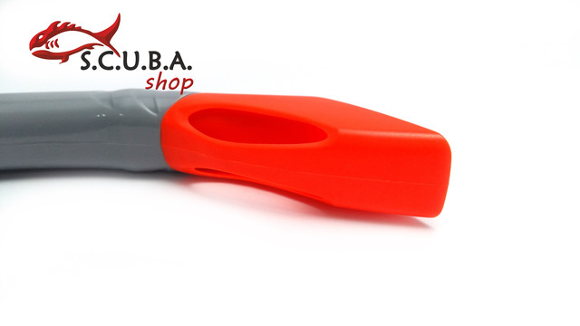 Трубка DOLVOR Travel для плавання з клапаном і фритопом, колір сірий