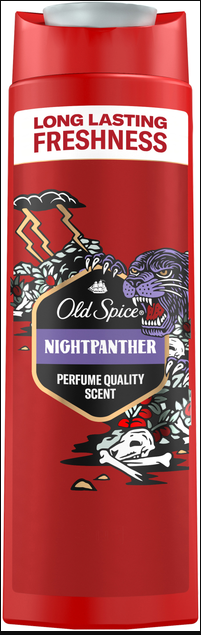 Гель для душу-шампунь Old Spice Night Panther 3 в 1 400мл 8006540456439