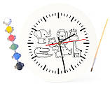 Дитячий набір для творчості годинник розмальовка Веселі Звірятка 30 см (Г0165), фото 4