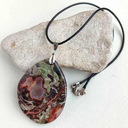 Кулон із Яшми на шнурі, фото 1