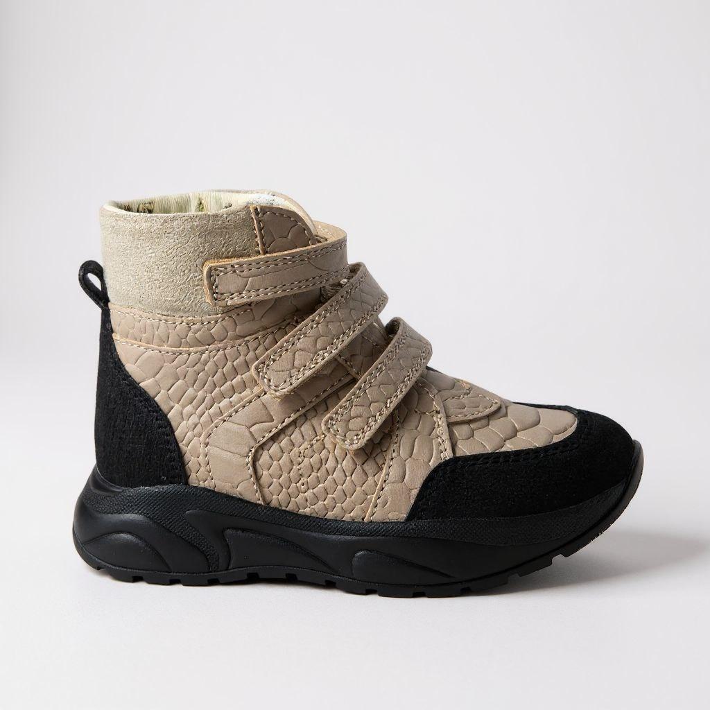 Дитячі спортивні утеплені шкіряні ортопедичні черевики на липучках 29 р, фото 1