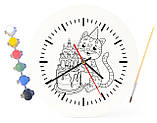 Дитячий набір для творчості годинник розмальовка Котик 30 см (Г0159), фото 3