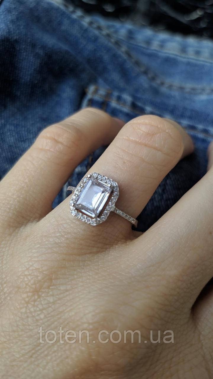 Колечко тіффані срібло, багетне топ, фото 1