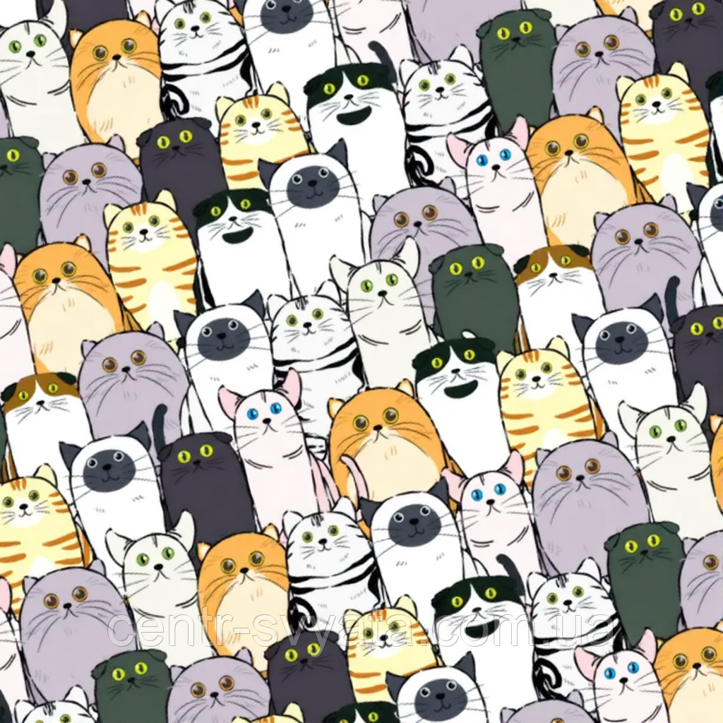 Подарунковий папір 70х100 см "Котики" (5 листів)