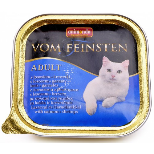 Консерва для котів Вом Фейнштен лосось креветка 100 г, Анімонда, фото 1