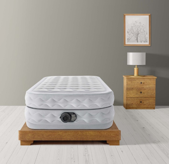 Надувне ліжко Intex 64488 Dura-Beam 191 х 91 х 51 см з вбудованим насосом, фото 1