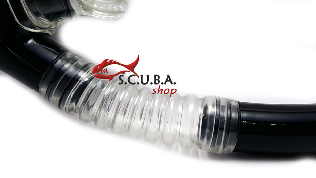 Трубка DOLVOR Travel для плавання з клапаном і фритопом, колір чорний Трубка DOLVOR Travel для плавання з клапаном і фритопом, колір чорний