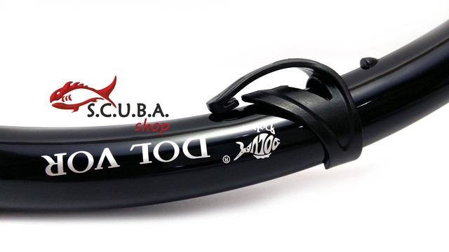 Трубка DOLVOR Travel для плавання з клапаном і фритопом, колір чорний Трубка DOLVOR Travel для плавання з клапаном і фритопом, колір чорний