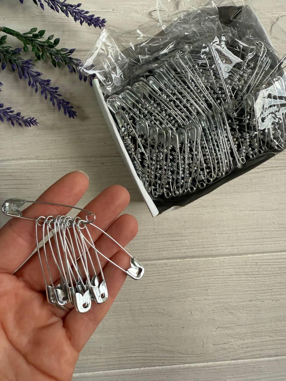 Булавки металеві 4,4 * 1,0 см, срібло 500 шт