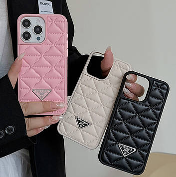 Чохол на айфон шкіряний зі вставкою з натуральної шкіри "P"