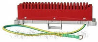 Плинт заземляющий 2/10, L=250 мм, PBT, крепление на стержни, красный