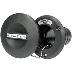 Горловина бака “WASTE”, 38 мм, нейлон, чорний, Osculati.