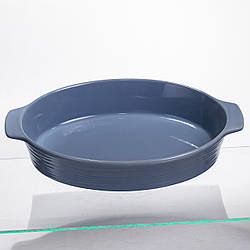 Форма для запікання овальна 36×22,5×7 (см) 2 літри Блакитна S1288 Доставка по Україні
