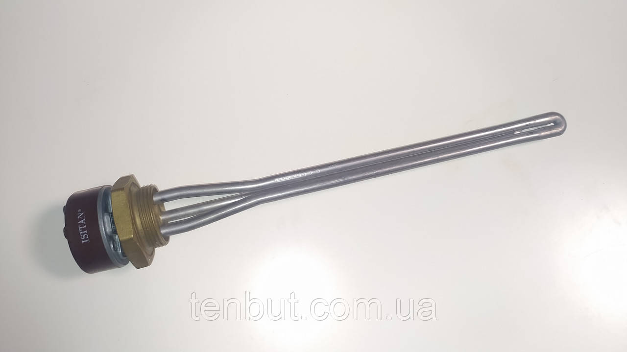 Тен у чавунну батарею права різь 1.0 кВт./1,4" дюйма з регулятором вироблення Китай KAWAI, фото 1