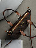 Сумка жіноча Michael Kors Moore small tote bag коричневий + рудий Майкл Корс крос боді, фото 3