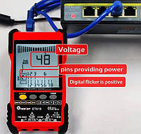 TOOLTOP ET618PRO, багатофункціональний тестер, трасошукач, PoE, DMM, фото 4