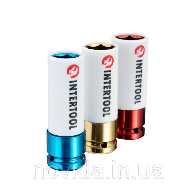 Набір головок ударних подовжених для алюмінієвих дисків 1/2" 3 од., 17, 19, 21 мм, CrMo STORM INTERTOOL ET-8502