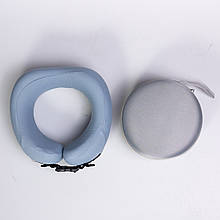 Подушка для шеи U-образная с кейсом для хранения голубой HP-56-21