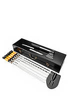 Набір шампурів у кейсі з мультитулом Survival Set (6 шампурів, дубові декоративні ручки Gradient), фото 2