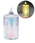 Свічка LED перламутрова 8 см