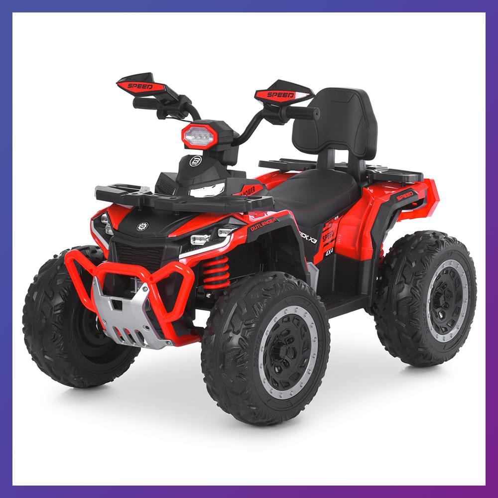 Дитячий електроквадроцикл на акумуляторі Bambi Racer M 6276 з пультом р/к для дітей 3-8 років Червоний, фото 1