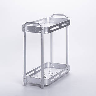 Двоярусна полиця для ванної алюмінієва настільна 34×16×35 см HP-46-4