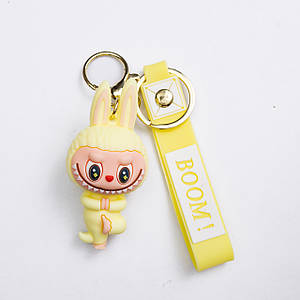 Дитячий брелок Beige Yoga 4×8 (см) для ключів, на сумку і рюкзак Жовтий HP-55-16Y