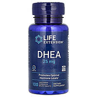 Дегідроепіандростерон, DHEA, Life Extension, 25 мг, 100 таблеток