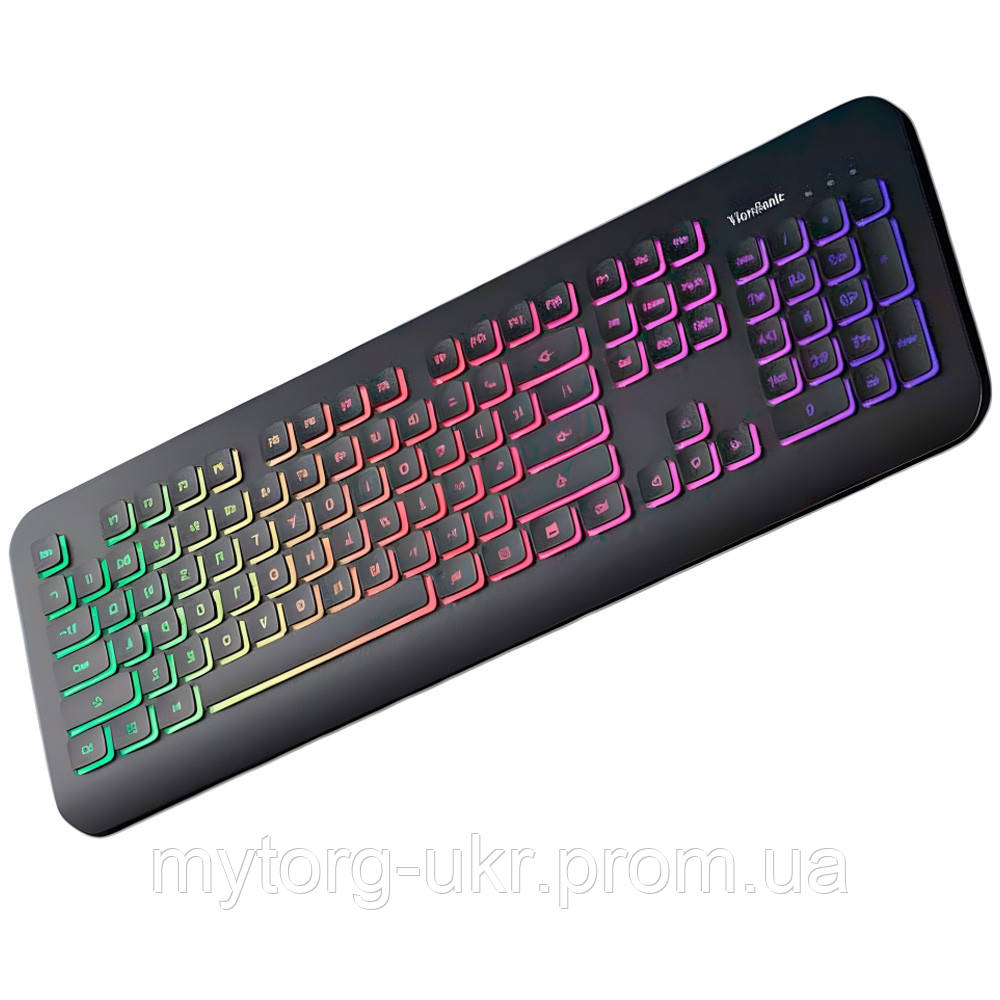 Геймерська клавіатура ViewSonic Chocolate з RGB підсвічуванням  Чорний, фото 1