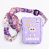 Дитяча силіконова сумка Лабубу 12.5×9×3.5 (см) через плече Фіолетова HP-55-7V