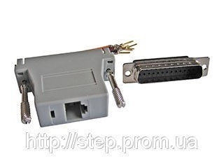 Перехідник GC-25FT6 DB-25 розетка — гніздо RJ-12 (6P6C)