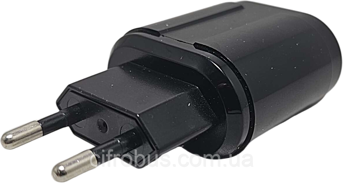 Зарядний пристрій ЗЗП Optima Avangard OP-HC02 2 USB 2.4 A + Cable iPhone X Black, фото 1