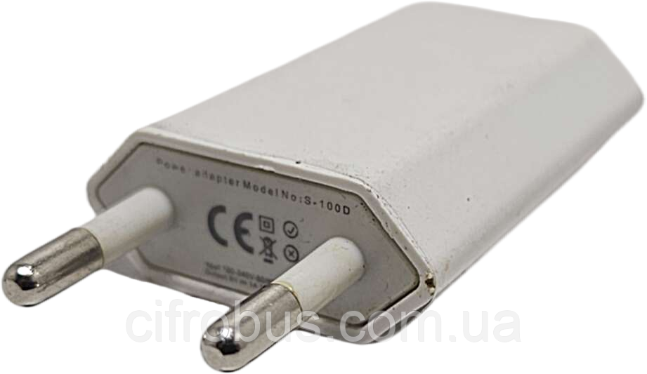 Зарядний пристрій Мережевий заряджання — adapter Iphone 4s (1000 mAh) White, фото 1