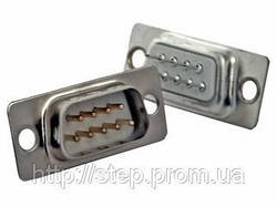 Роз'єм DSB-9M - 9 контактів вилка на плату, вертикальна