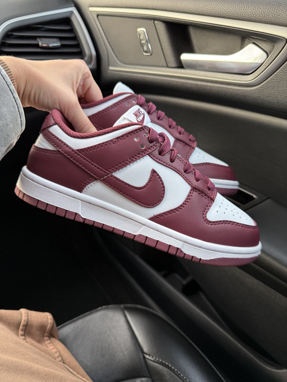 Nike Dunk Low Bordo White(+доп шнурки), фото 1
