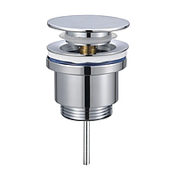 Донний клапан для раковини Koer PW-11-01 1 1/4''  універсальний (з/без перел) СLICK-СLACK (Колір хром) (KR5790)