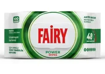 Вологі серветки для прибирання Fairy Power Wipes, 100 шт, фото 1