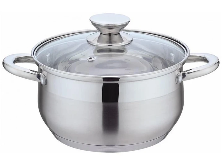 Каструля з кришкою нержавіюча сталь 2.9 л 18 см Benson (BN-596), фото 1