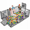 Дитячий ігровий манеж 120х180 см, сухий басейн із баскетбольним кільцем і воротами, фото 6