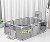 Дитячий ігровий манеж 120х180 см, сухий басейн із баскетбольним кільцем і воротами, фото 10