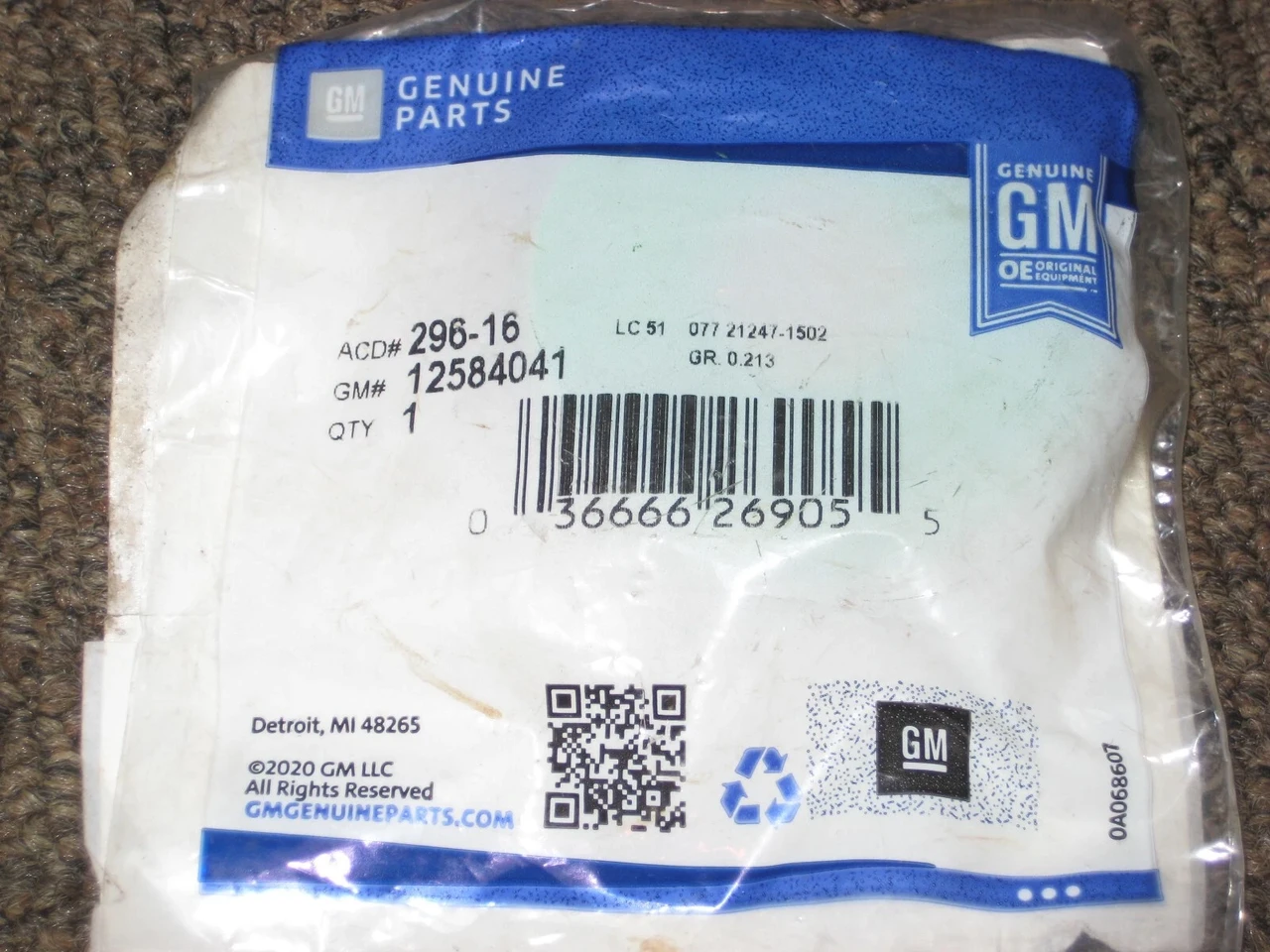 Сальник колінвала передній (42 x 55 x 7) GM 12584041 CHEVROLET Malibu 2.4L