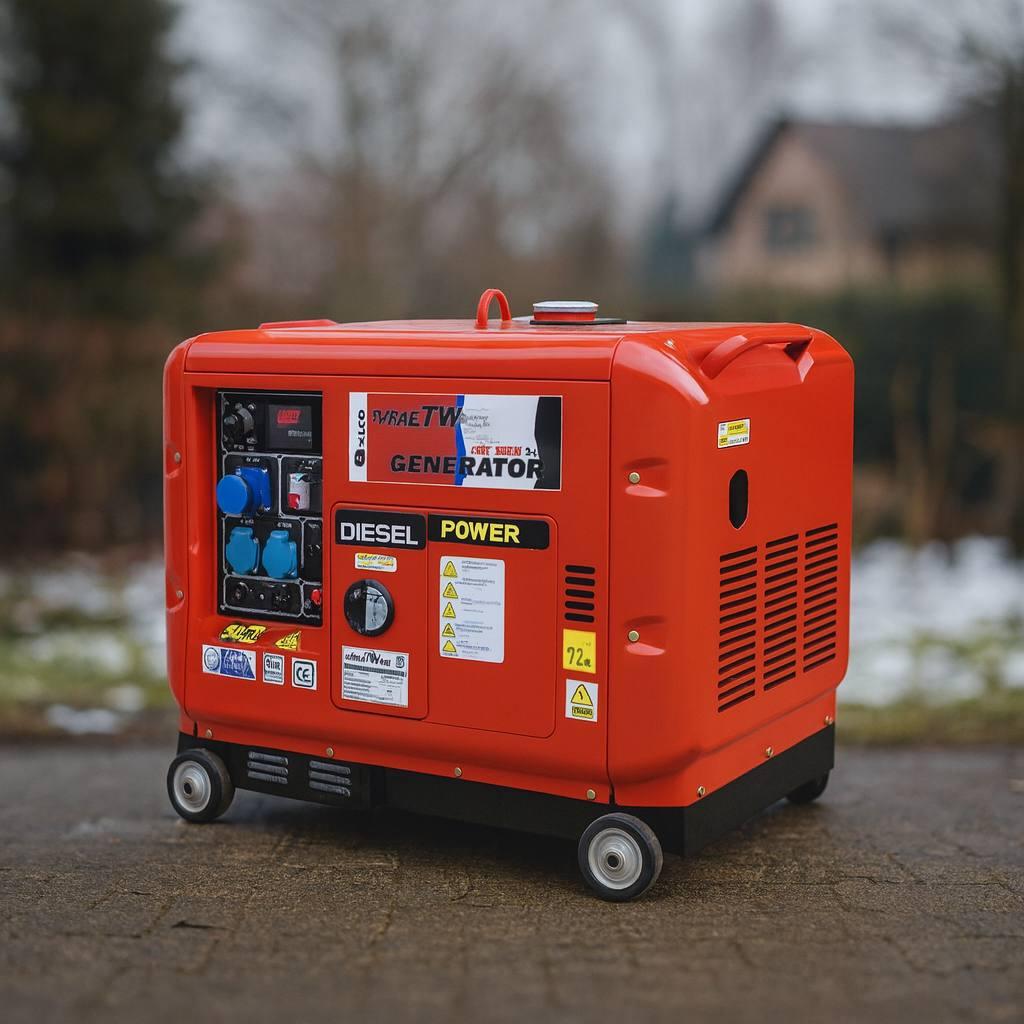 Генератор дизельний 9000 Bт Kraftwele SDG9000S 1F однофазний, для будинку і офісу, фото 1