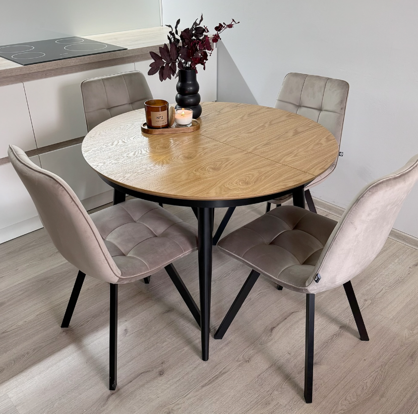 Стіл обідній нерозкладний круглий Oliver Jm  чорний