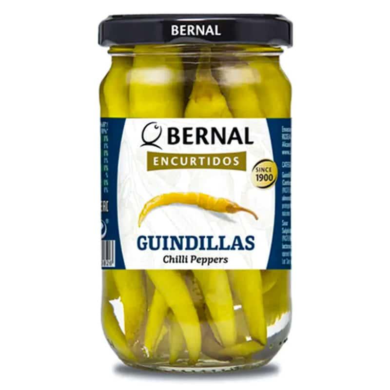 Перчики чілі гострі мариновані Bernal Chili Peppers 300г
