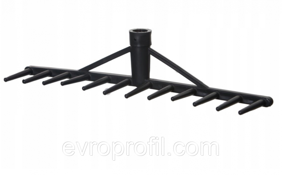 Граблі універсальні Ramp, 12 зубців, без держака, чорні, фото 1