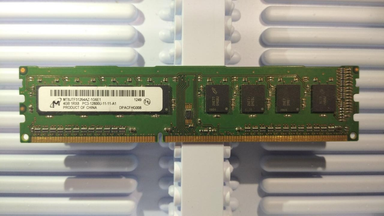 4GB, 8GB, 16Gb DDR3 1600MHz Micron PC3 12800U 1Rx8 RAM Оперативна пам'ять 1x4, 2x4, 4x4, фото 1